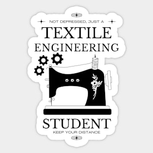 Textile Engineering - White Version - Engineers Sticker